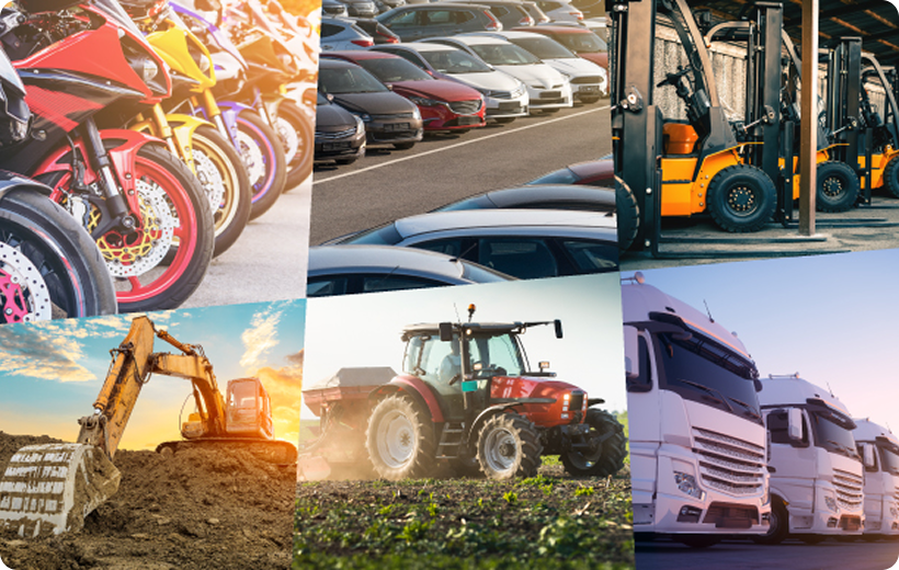 A Wide Range of Products, Including Trucks and Construction Machinery