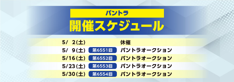 開催スケジュール5月／バントラ